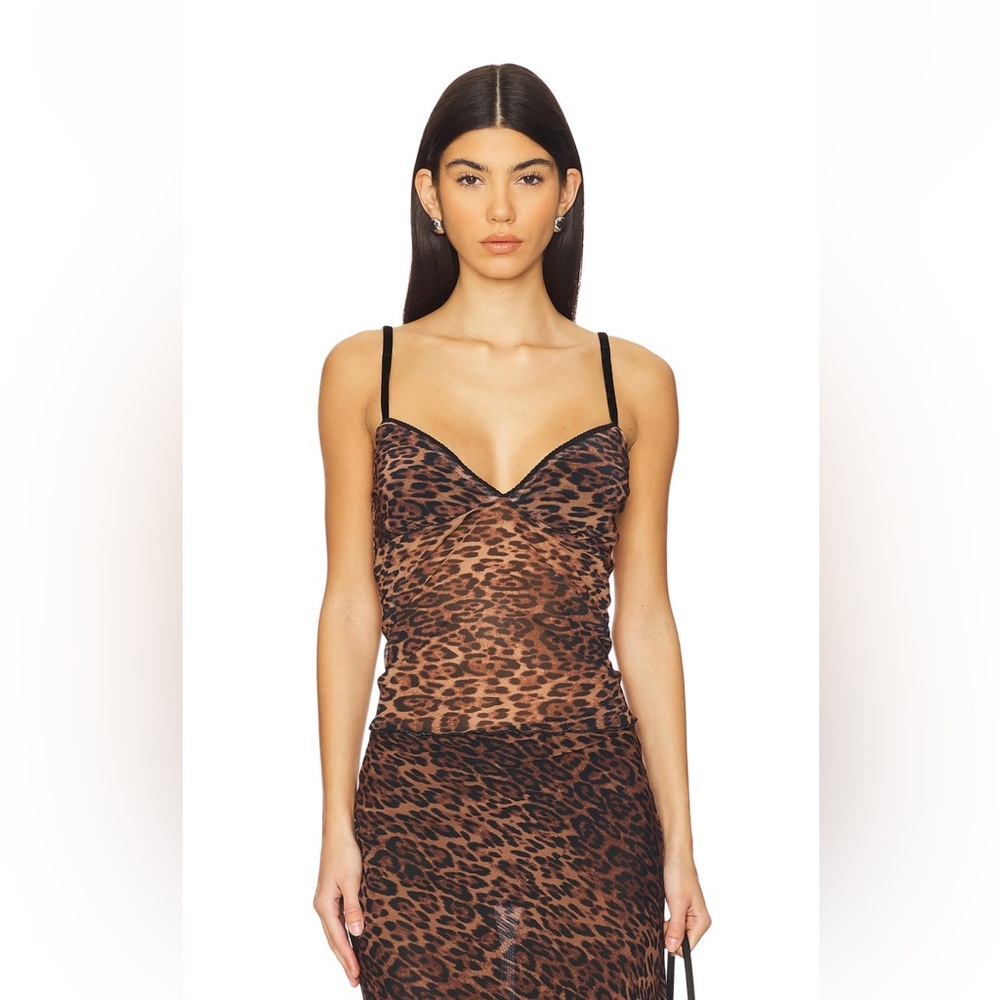 Bella Venice Gigi Mesh Top in Cheetah